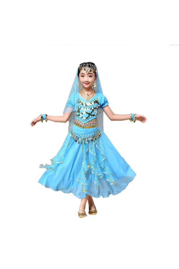 Kids' Girls Belly Dance Outfit Dance Clothes Top+Skirt Baby Stuff for Girls