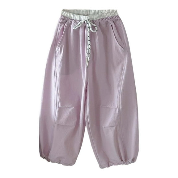 Wangkekeji Pants for Girls Stop in The Name of Pants Girls Pants Outdoor Casual Hiking Trousers For Toddlers And Kids Comfortable Elastic Waist Summer Spring Playwear