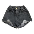 thumbnail image 1 of Wangkekeji Pants for Girls Baby Leggings 9-12 Months Girls Loose Denim Shorts Ripped Soft Elastic Band Jean Pants, 1 of 8