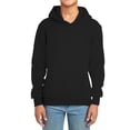 thumbnail image 1 of Wangmeiwg Boys Girls Long Sleeve Pullover Hooded Sweater Solid Casual Outerwear Cozy Lined Comfortable Kids Wear 6-7 Years Black, 1 of 5