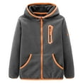 thumbnail image 1 of Wangmeiwg Boys Hooded Jacket Soft Lightweight Windproof Outerwear For Kids Sports Winter Warm Coats 11-12 Years Light Gray, 1 of 6
