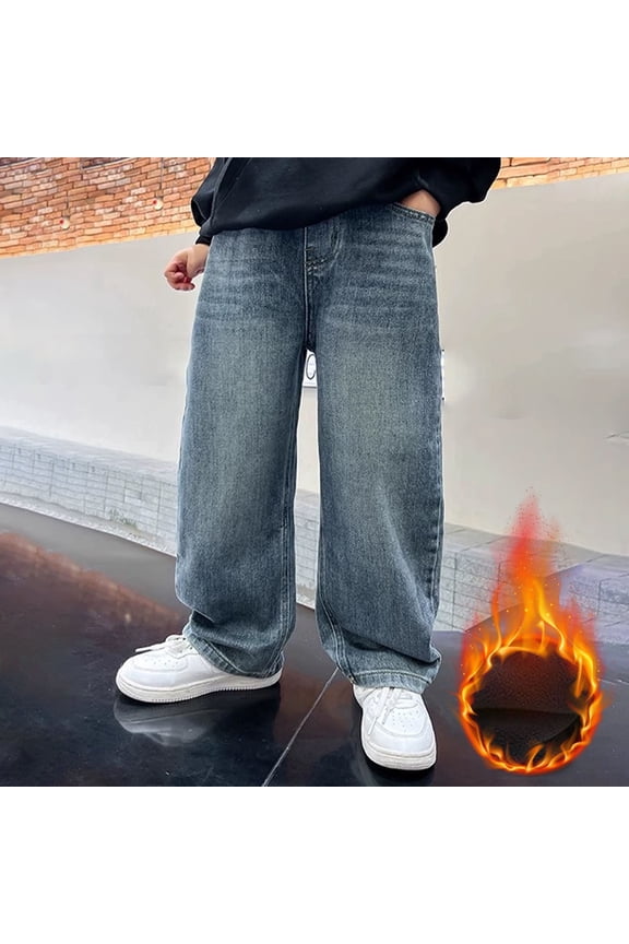 Boys Wide Leg Pants for Everyday Casual Wear Highlighting Comfort and Freedom of Movement Boys Fashion Trousers for Teen Youth 5-6 Years Blue