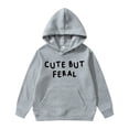 thumbnail image 1 of Wangmeiwg Children's Fashion Hooded Pullover Casual Winter Letters English Print Pocket Decoration Children's Clothing Sweatshirt Teen Boy Hoodie, 1 of 3