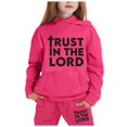 thumbnail image 1 of Wangmeiwg Children's Long Sleeved Hooded Hoodie Set Girl Outfits Size 6x, 1 of 3