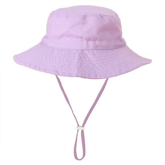 Wangmeiwg Childrens Sun Hat Breathable Fisherman Style Outdoor Summer Beach Wear for Boys Girls M Light Purple