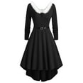 thumbnail image 1 of Wangmeiwg Christmas Dresses for Women Long Sleeve Asymmetric Patchwork Christmas Party Dress for Women with Panel Design Elegant Plus Size Evening Gown XL Black, 1 of 7