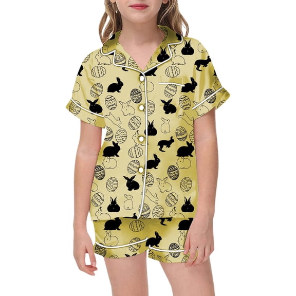 Wangmeiwg Easter Girls DIY Hand Painting Activity Play Wear Home Daily Outfit Set For Children Experience 4-5 Years Yellow