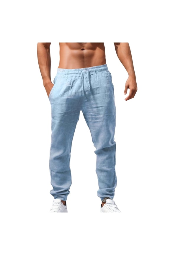 Effortless Everyday Women's Casual Pants for Comfortable Everyday Wear Featuring Elastic Waist and Breathable Fabric Sky Blue