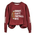 thumbnail image 1 of Wangmeiwg Football Shirts For Women Football Mom Shirt Football Custom Name Football Shirts Game Day Shirt Comfy Striped Print Long Sleeve Sweatshirt, 1 of 4