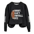 thumbnail image 1 of Wangmeiwg Football Shirts For Women Football Mom Shirt Football Custom Name Football Shirts Game Day Shirt Comfy Striped Print Long Sleeve Sweatshirt, 1 of 4