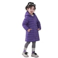 thumbnail image 1 of Wangmeiwg Girls Warm Long Down Jacket Thickened Knee Length Winter Coat For Youth And Kids Outerwear 7-8 Years Purple, 1 of 5