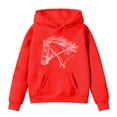 thumbnail image 1 of Wangmeiwg Kids Horse Print Long Sleeve Hoodies 6t Boys Clothes, 1 of 3