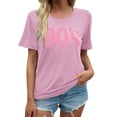 thumbnail image 1 of Wangmeiwg Oversized 90s Vibe Women T-Shirt Inspiring Graphic Tee for Casual with Country Music Disco Party Style and Retro Top Pink XXL, 1 of 4