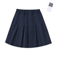 thumbnail image 1 of Wangmeiwg Stylish Girls School Pleated A-Line Skirt Comfortable Stretchable Daily Wear For Children And Students 3-4 Years Navy, 1 of 5