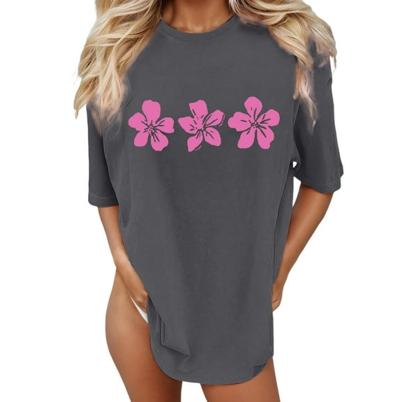 Wangmeiwg T Shirt Beach Oversized Graphic Tees For Women Vintage Baggy Shirts Summer Vacation Tops Workout Women Shirt