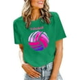thumbnail image 1 of Wangmeiwg T Shirts Women Volleyball Shirts Volleyball Team Tee Tops Volleyball Graphic Casual Short Sleeve Shirts T Shirt Women Pack, 1 of 4