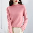 thumbnail image 1 of Wangmeiwg Thermal Underwear Top for Women Pure Long Sleeve Crew Neck Soft Warm Knit Fall Winter Comfort Layering Watermelon Red M, 1 of 3