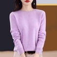 thumbnail image 1 of Wangmeiwg Thermal Underwear Top for Women Slim Knit Long Sleeve Solid Color Base Layer Shirt Ideal for Autumn and Winter Comfort Purple1, 1 of 2
