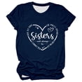 thumbnail image 1 of Wangmeiwg Women's Fashion Gradient Print Short Sleeve Round Neck T Shirt Top and Casual Navy XXXL, 1 of 2