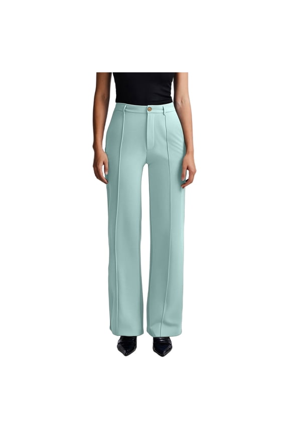 Women's Pants Elegant Knit Wide-Leg Jogger Pants Comfort and Effortless Style Womens Casual Trousers Blue S