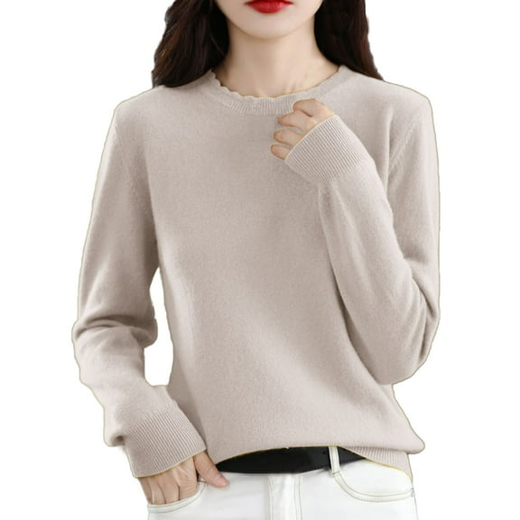 Wangmeiwg Women's Slim Fit Thermal Underwear Long Sleeve Top Soft Knit Base Layer Shirt for Everyday Comfort and Warmth Khaki M
