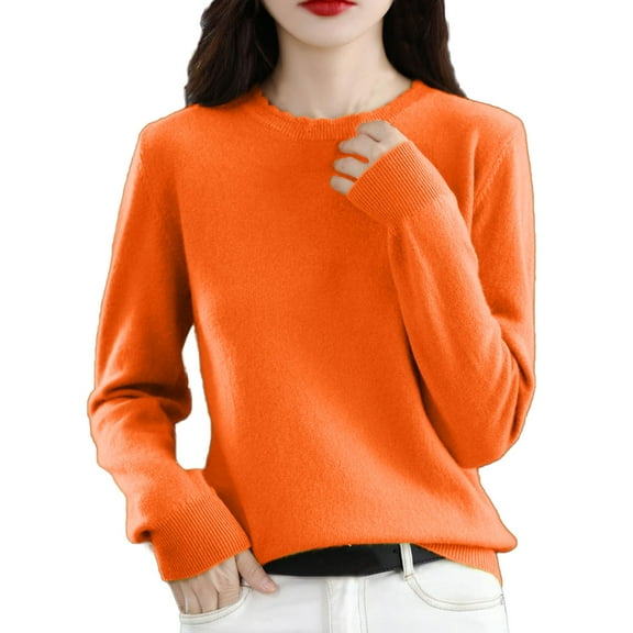 Wangmeiwg Women's Slim Fit Thermal Underwear Long Sleeve Top Soft Knit Base Layer Shirt for Everyday Comfort and Warmth Orange XL