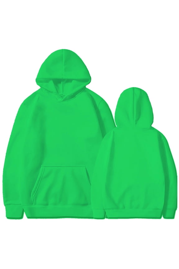Women's Sweatshirts Custom DIY Women Solid Rope Hoodie Long Sleeve Pullover for Casual Wear and Personal Green L