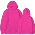 thumbnail image 1 of Wangmeiwg Women's Sweatshirts Custom DIY Women Solid Rope Hoodie Long Sleeve Pullover for Casual Wear and Personal Hot Pink S, 1 of 3