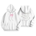 thumbnail image 1 of Wangmeiwg Women's Sweatshirts Women's Casual Hoodie With Bow Print Comfortable Pullover Sweatshirt for Autumn Winter Stylish Comfort White XXL, 1 of 7