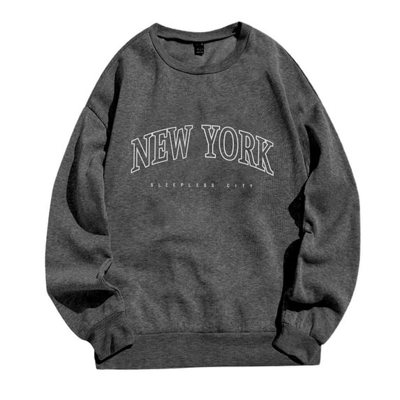 Wangmeiwg Women's Sweatshirts Women's Hoodies Sweatshirt Casual Long Sleeve Graphic Pullover Tops for Women Dark Gray M