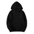 thumbnail image 1 of Wangmeiwg Women's Sweatshirts Women's Hoodies & Sweatshirts Womens Slim Sweatshirts Pullover Short Velvet Casual Outfits with Pockets for Winter and Fall Black L, 1 of 6