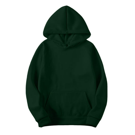 Wangmeiwg Women's Sweatshirts Women's Hoodies & Sweatshirts Womens Slim Sweatshirts Pullover Short Velvet Casual Outfits with Pockets for Winter and Fall Green XL