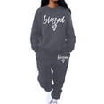 thumbnail image 1 of Wangmeiwg Women's Sweatshirts Women's Trousers Suit Stylish Comfortable Loose Hoodie and Sweatpants Set for Casual Loungewear Grey XXL, 1 of 4