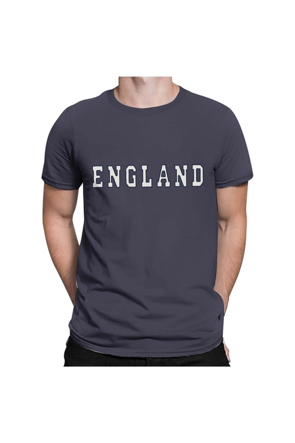 Women's T-Shirts | Title Fashionable British Style Letter Print Round Neck Short Sleeve Casual Tee Top for Men and Women Grey L