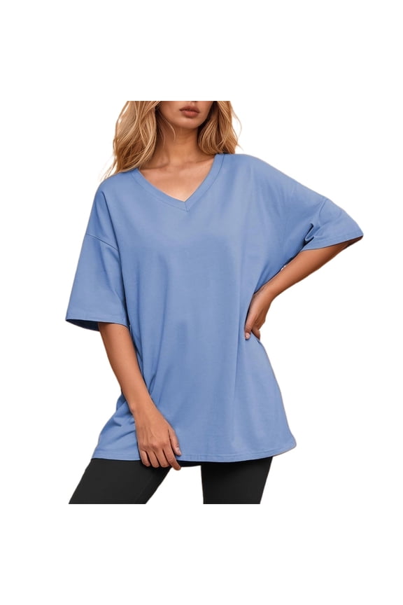 Women's T-Shirts Women Tops Linen O Neck Daily Loose Top Women's Blouse Linen Button Parties Loose Blouse White S