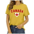 thumbnail image 1 of Wangmeiwg Womens Canada Day Shirts Canada Flag Graphic Tshirt Canadian Maple Leaf Short Sleeve Patriotic Tee Tops Apparel T Shirt, 1 of 5