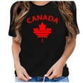 thumbnail image 1 of Wangmeiwg Womens Canada Shirts Canada Day Flag Short Sleeve Maple Leaf Tee Top Womens Summer Shirt, 1 of 4