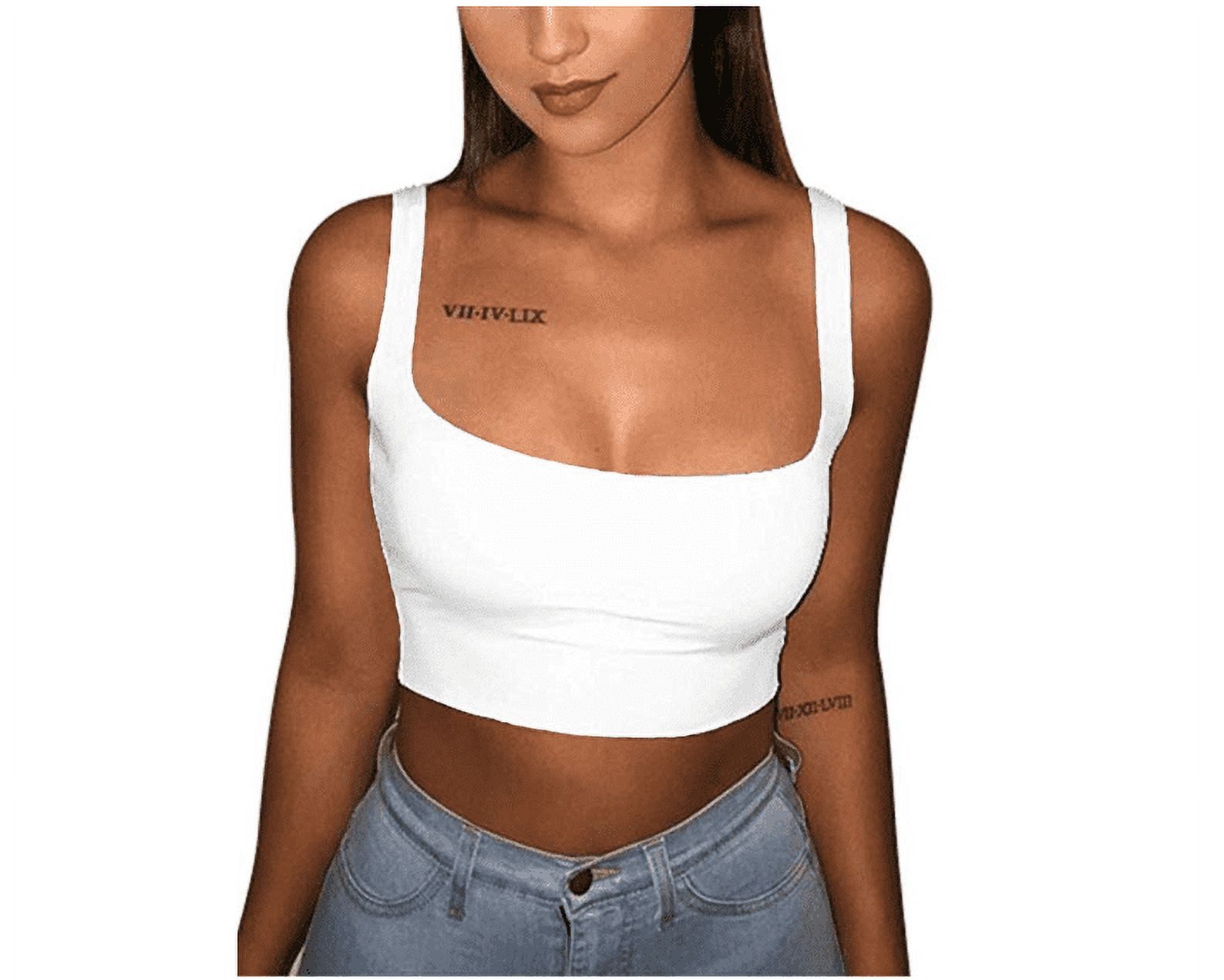 Sexy camisole tank top skims dupe slim top camisole vest tee for women  sleeveless camisole summer autumn women 7E, white : : Fashion