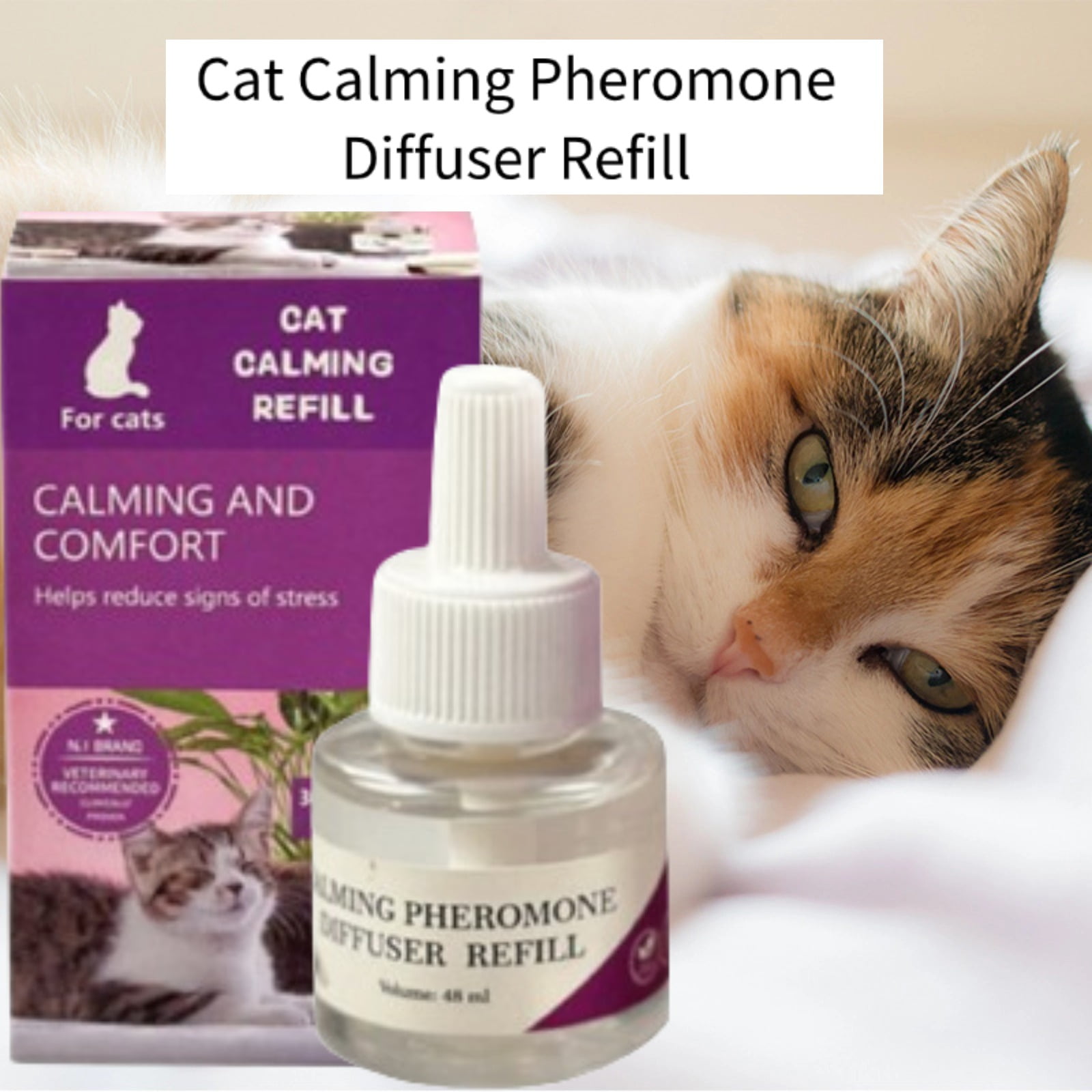 Wangxldd Cat Pheromones Calming Diffuser Refill 1 Pack Pheromone
