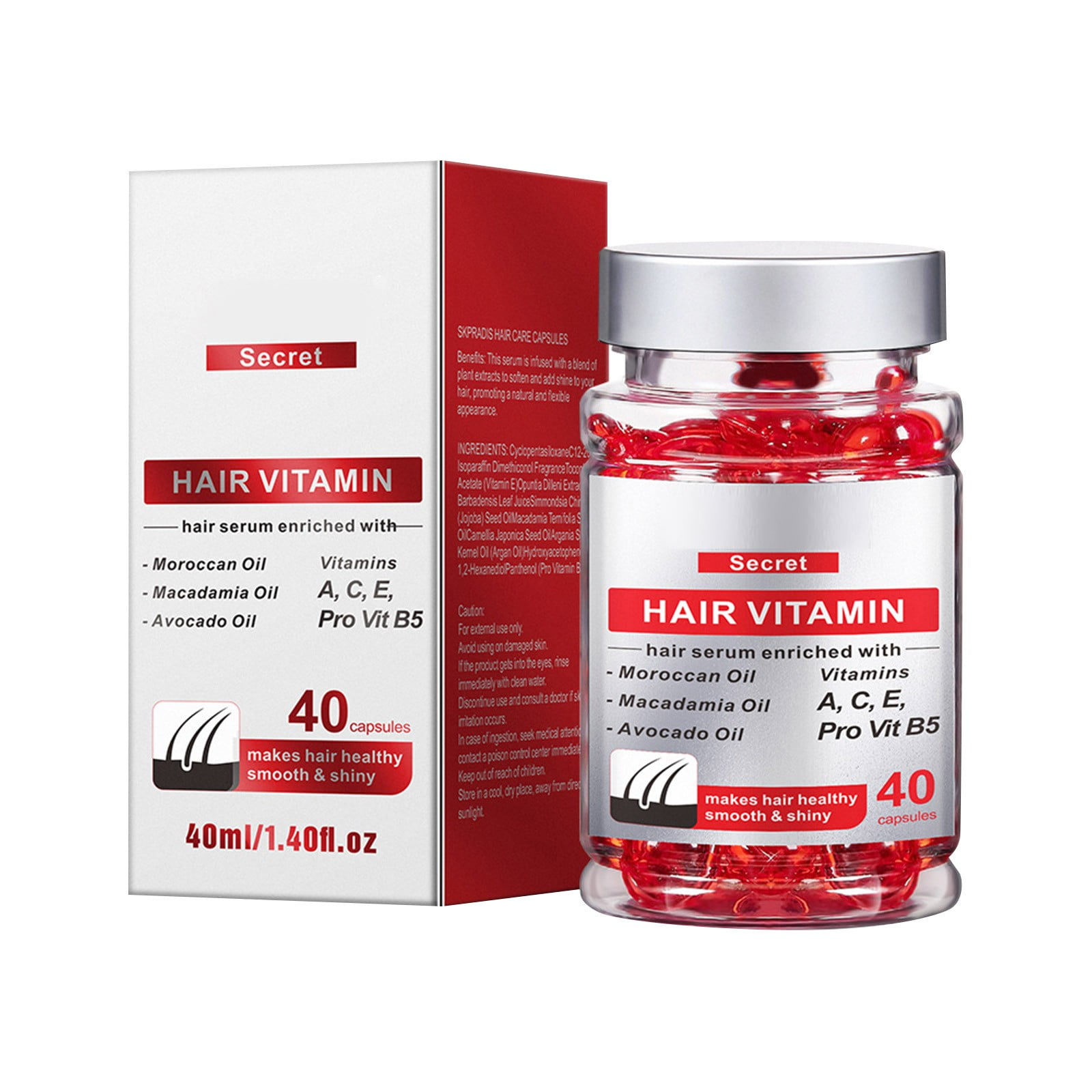 Wangxldd Hair Vitamin Serum Capsule,Hair Treatment Serum Oil with Argan