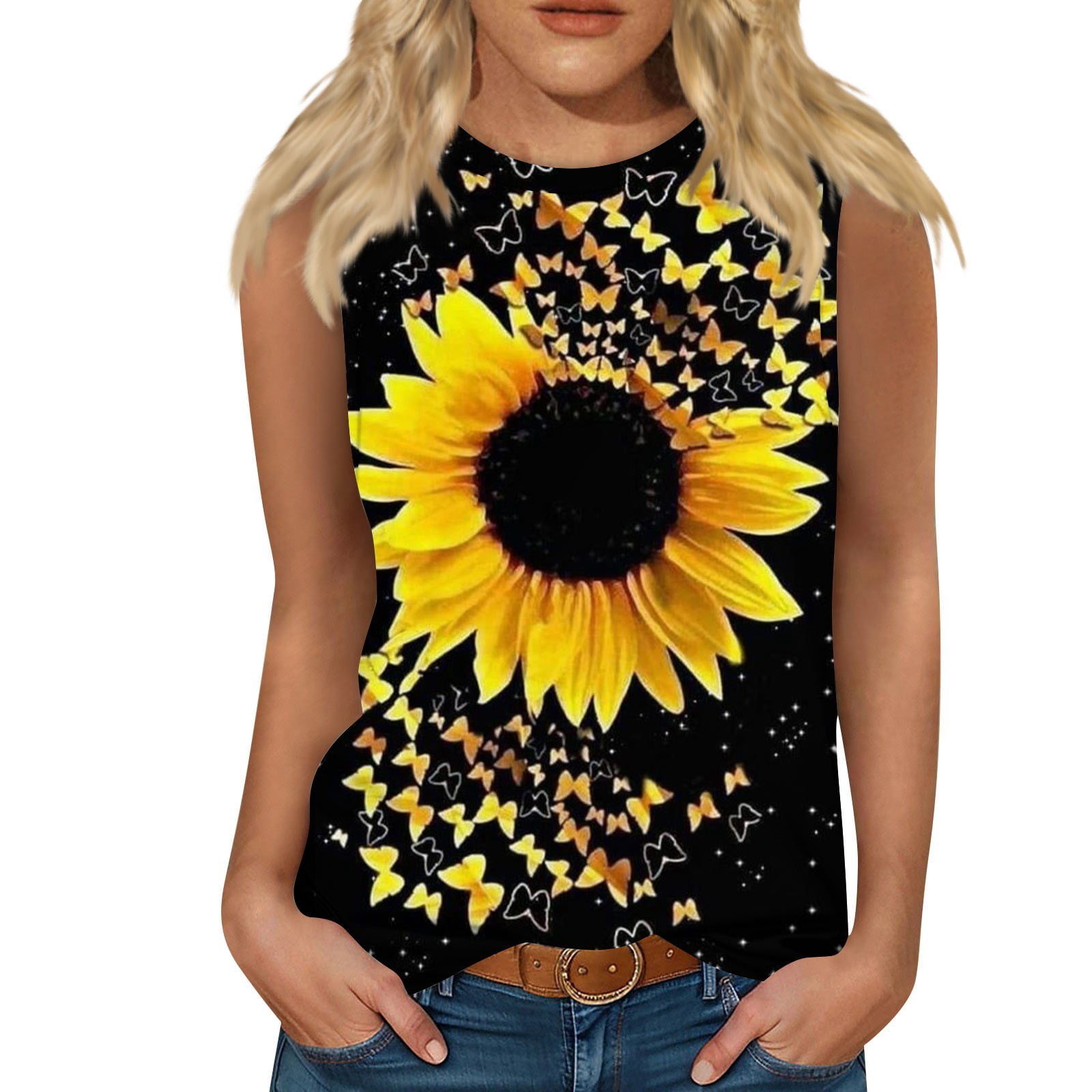 Wangxldd Ladies Tank Top For Women Fourth Of July Tops Basic Crewneck Wangxldd ladies tank top for women fourth of july tops basic crewneck
