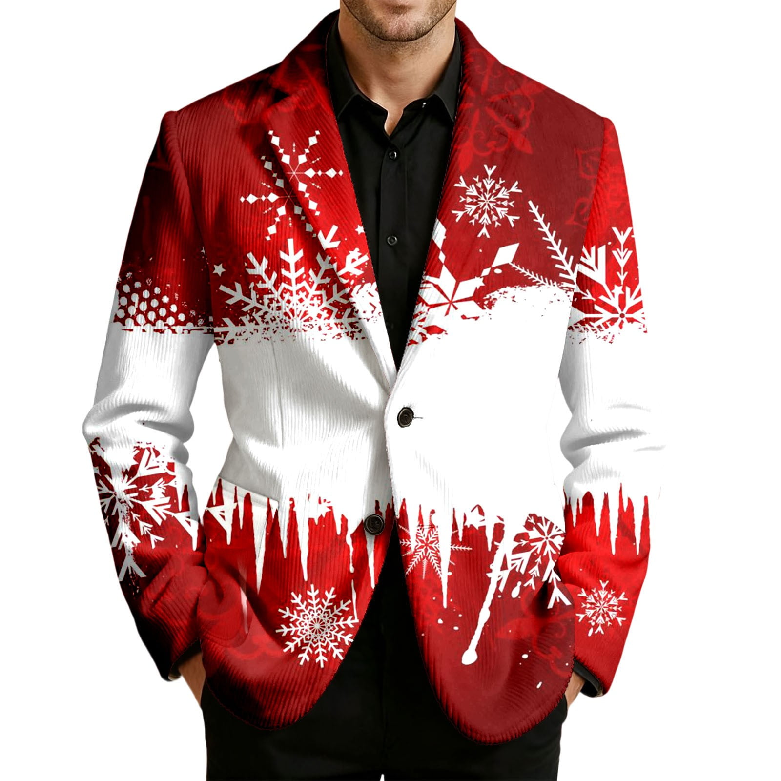 Wangxq Mens Christmas Blazer Skinny Business Jacket Relaxed Fit ...