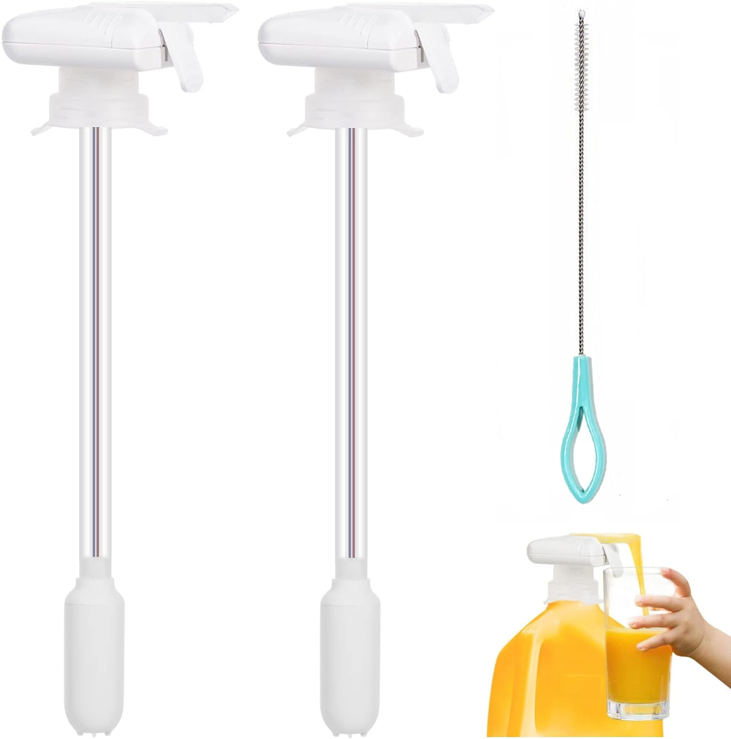 Wanjo 2Pack Automatic Drink Dispenser,HandsFree Beverage Juice Water