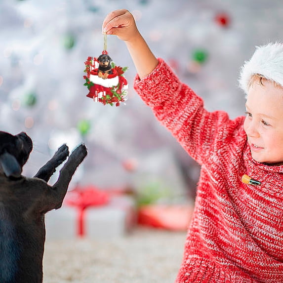 Wankam Christmas Day Christmas Tree Hanging Sign, Christmas Tree Sign Wall Sign for Indoor Decor Home Decorative Signs Christmas Day Party Decoration