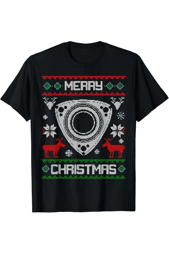 Wankel Engine Merry Christmas Mechanic Festive Rotary Enthusiast Unisex T-Shirt, up to size 5XL