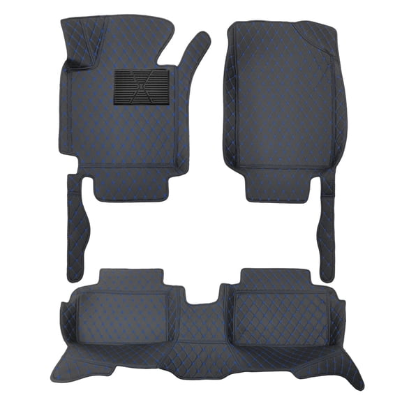 Wanling Left Drive 5-Seat Automotive Mats for Tesla Model Y 2020-Present Full Coverage Non-Slip Waterproof Luxury Carpet Liners Purple