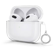 Wanme Clear Case for AirPods 3 Gen, Shockproof Transparent TPU Case Compatible with Airpods 3 Generation 2021 with Keychain