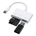 thumbnail image 1 of Wanme USB C SD Card Reader, Memory Card Reader with USB Camera Adapter Plug, 3 Port Card Viewer Suports SD & TF Card for iPhone 15/Laptop and More Type C Devices, 1 of 1
