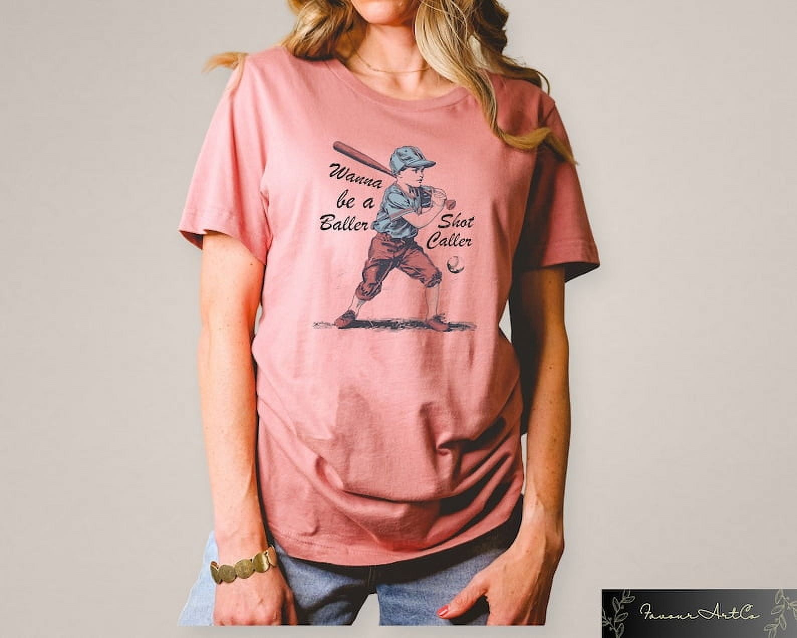 Wanna Be A Baller Shot Caller Shirt, Retro Baseball T-Shirt, Game Day Sports Tee, Baseball Lover Gift