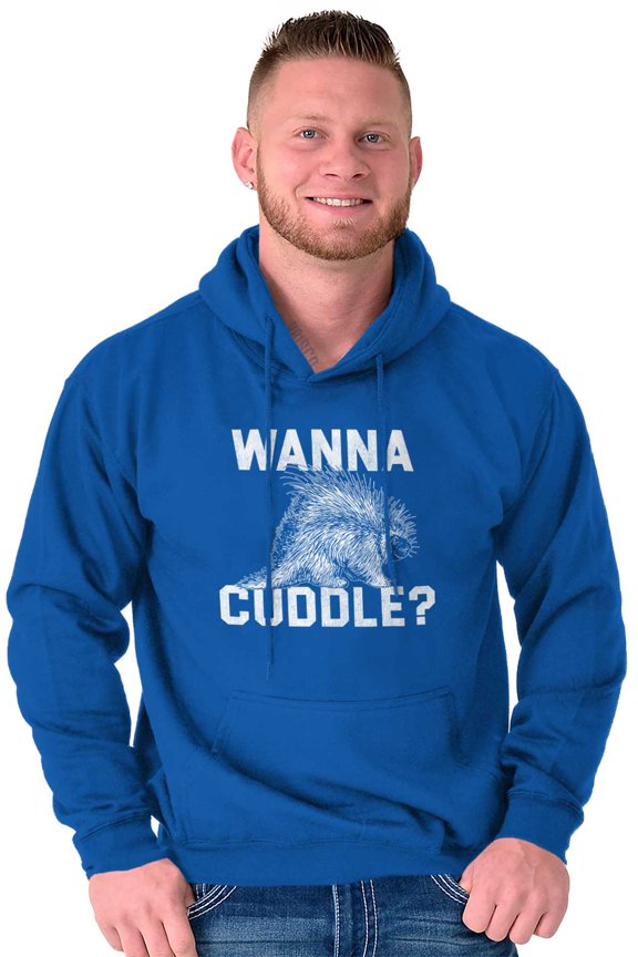 Wanna Cuddle Porcupine Animal Lover Hoodie Sweatshirt Women Men Brisco Brands X